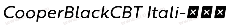 CooperBlackCBT Itali字体转换